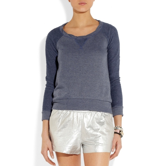 Splendid Blue Contrast Jersey Sweatshirt, Small S - Picture 2 of 6